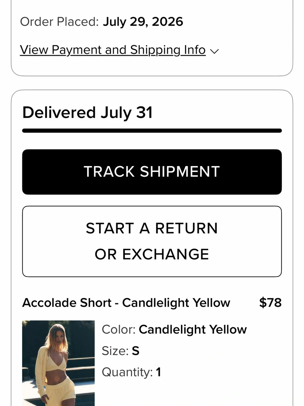 Alo Accolade Candlelight Yellow Set